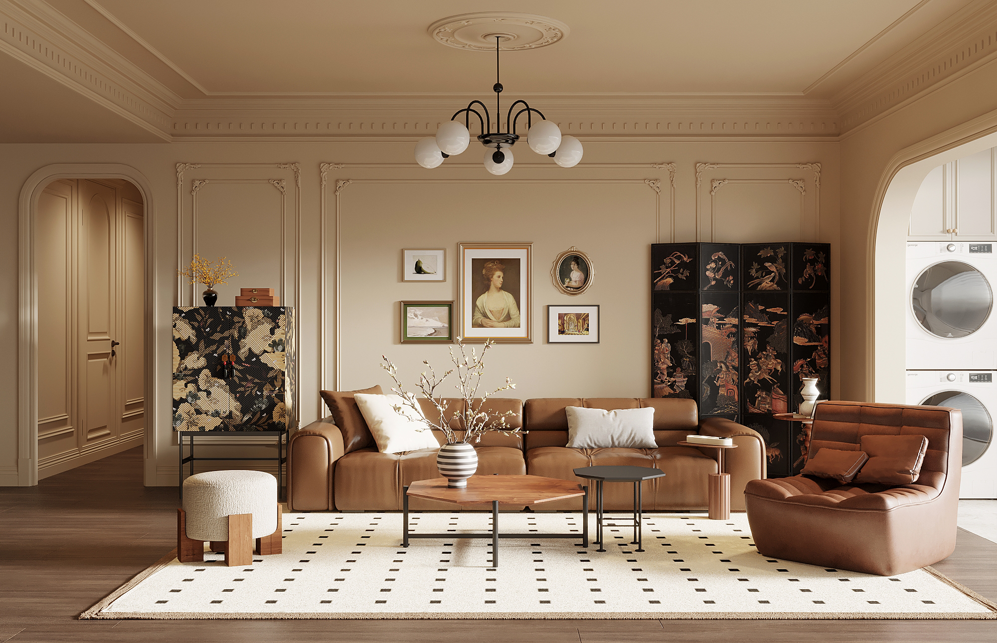 家装客厅不同风格效果图表现-3