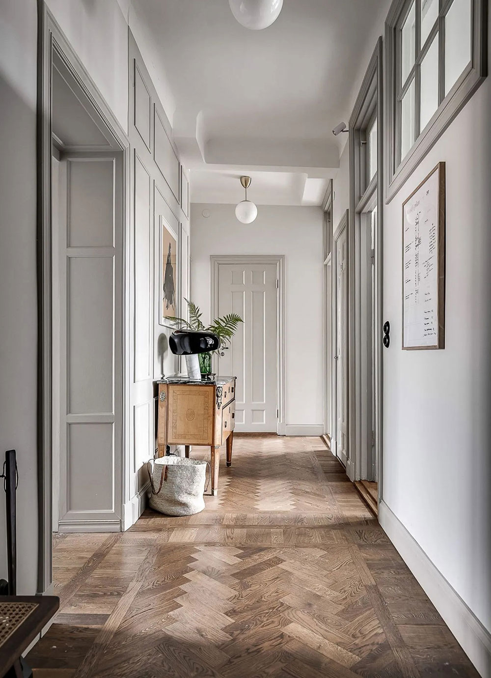 北欧风格公寓的黑色天花板设计-20