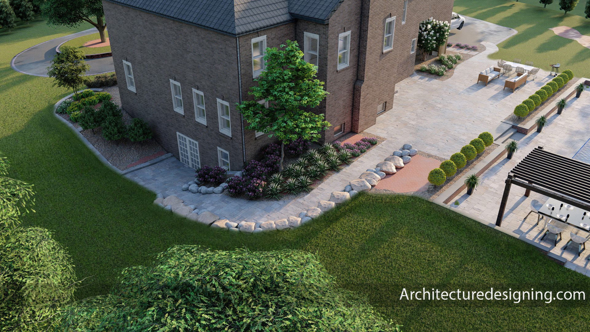 住宅房屋景观设计丨LiberiaMaryland-2