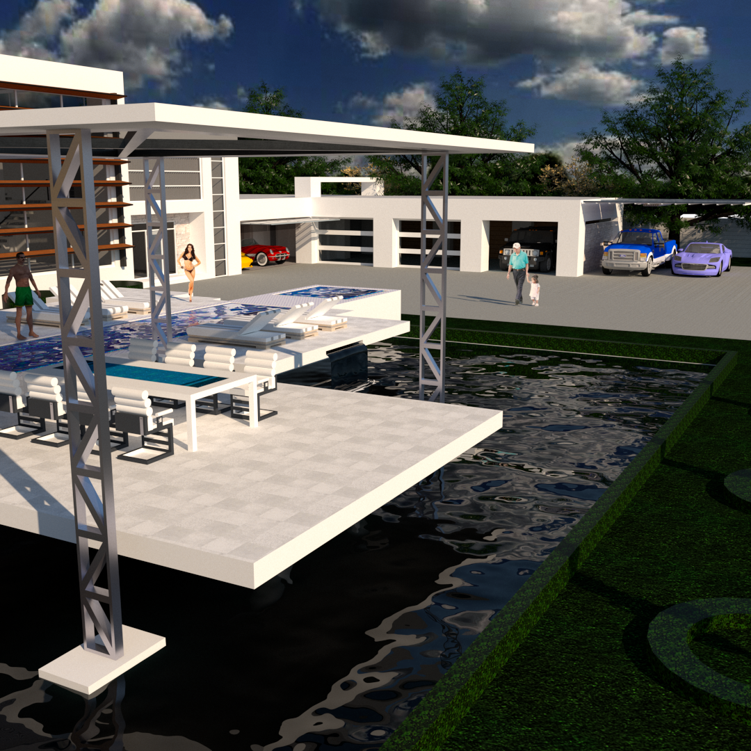 3D visualization of modern and traditional architecture-1