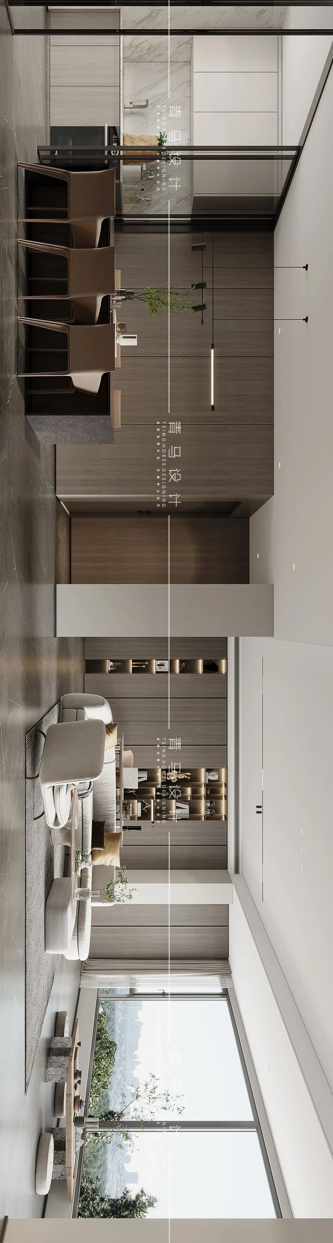 龙湖景粼天序平层设计丨青马别墅空间设计-33