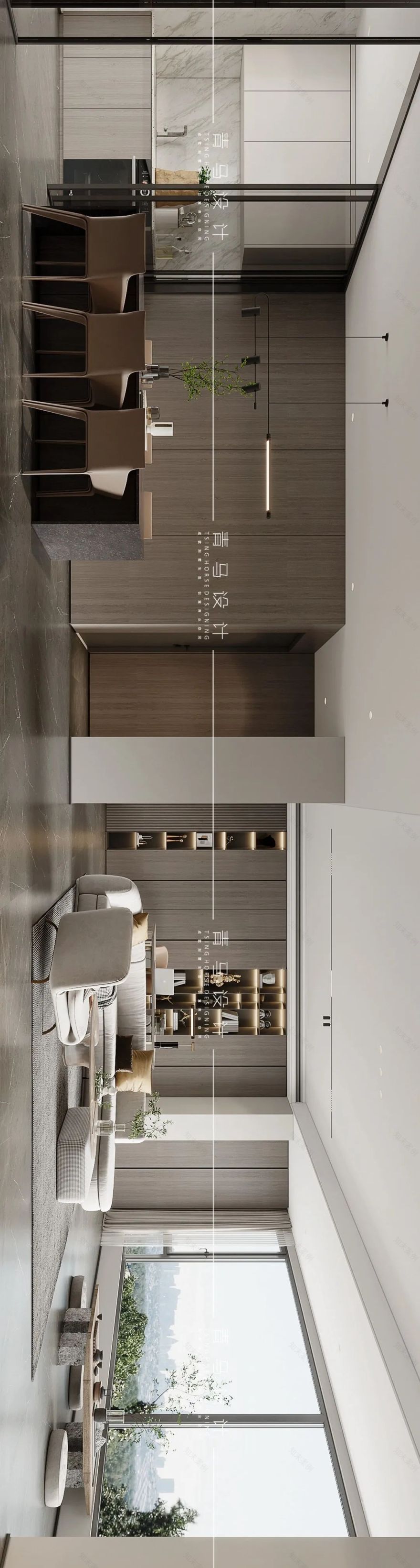 龙湖景粼天序平层设计丨青马别墅空间设计-33