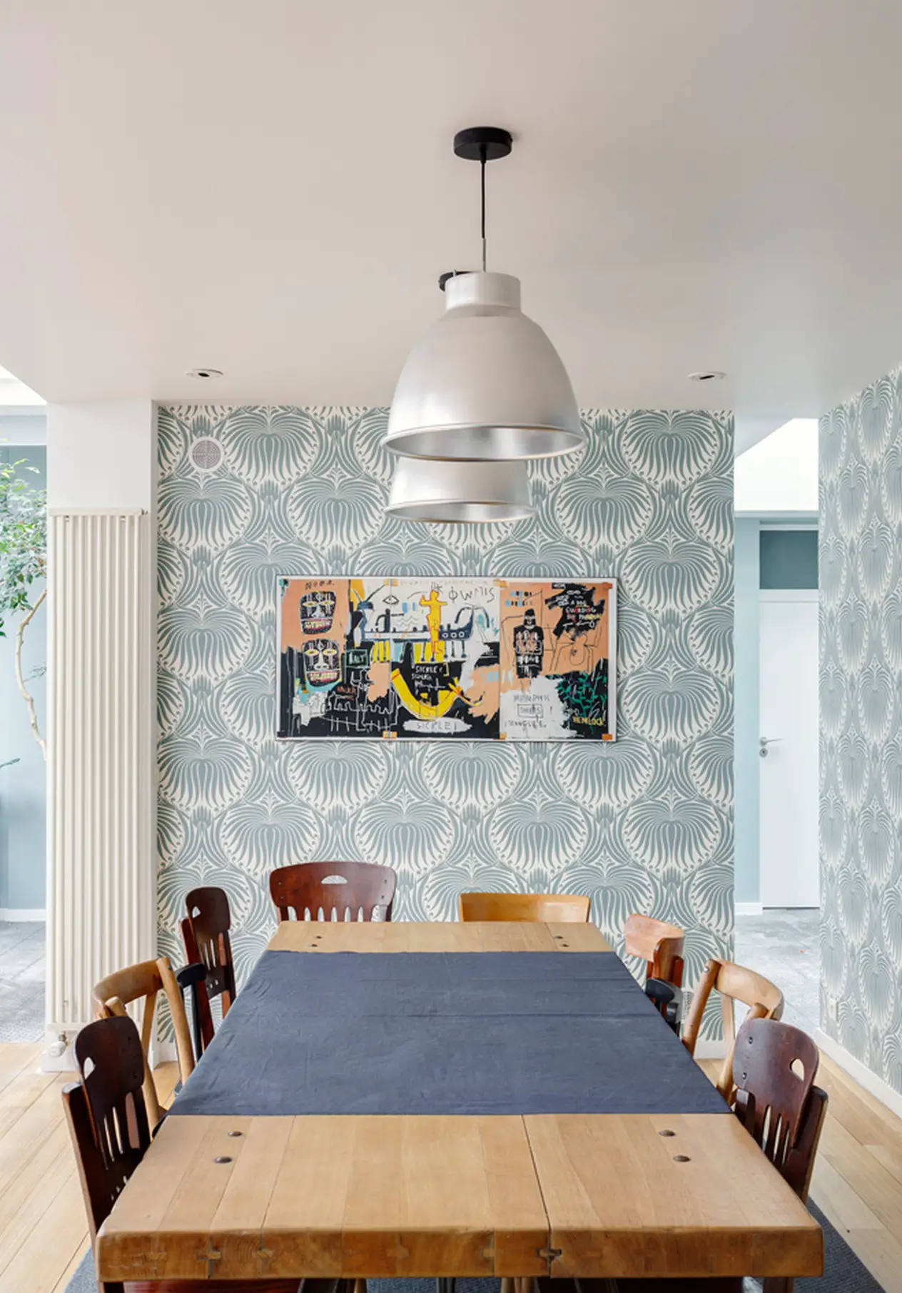 巴黎中心，工业风家庭复式公寓的完美改造-2