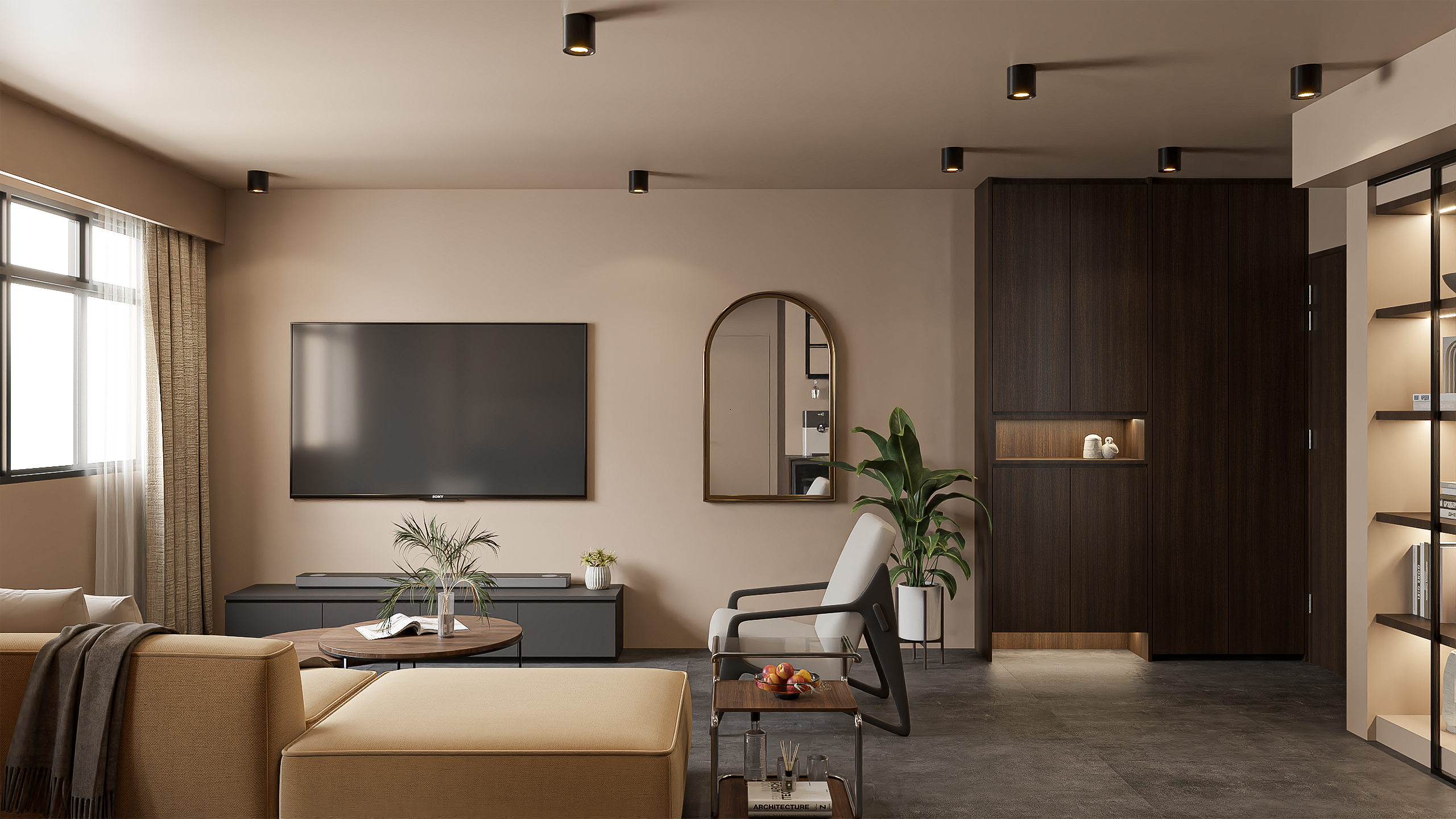 Dark Modern Contemporary Interior Design-1