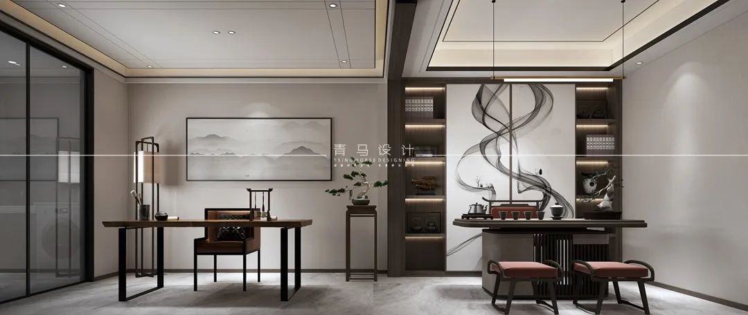 绿地城 360㎡新中式别墅丨青马别墅设计-44