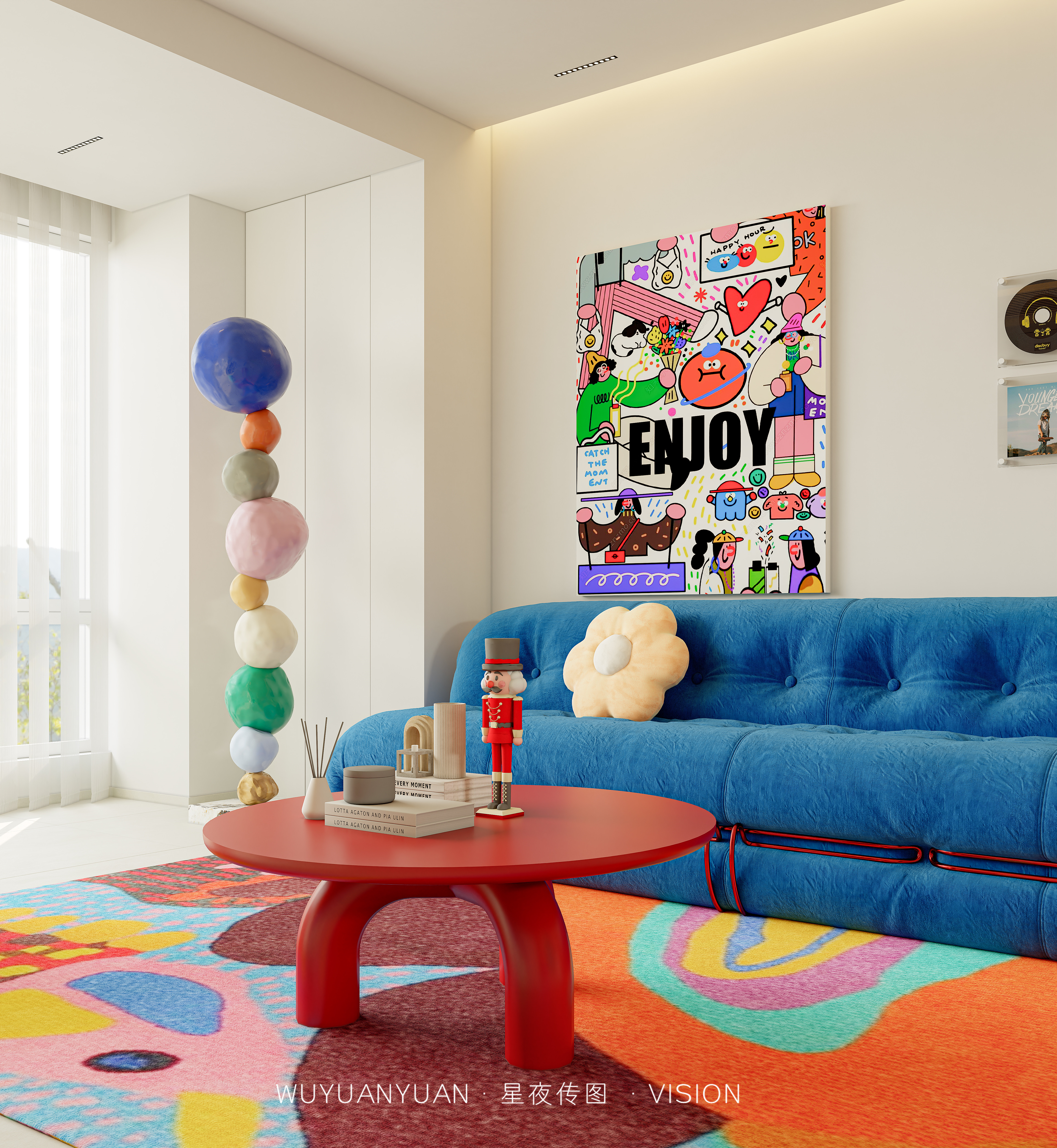 多巴胺家装｜极简与色彩的碰撞-7