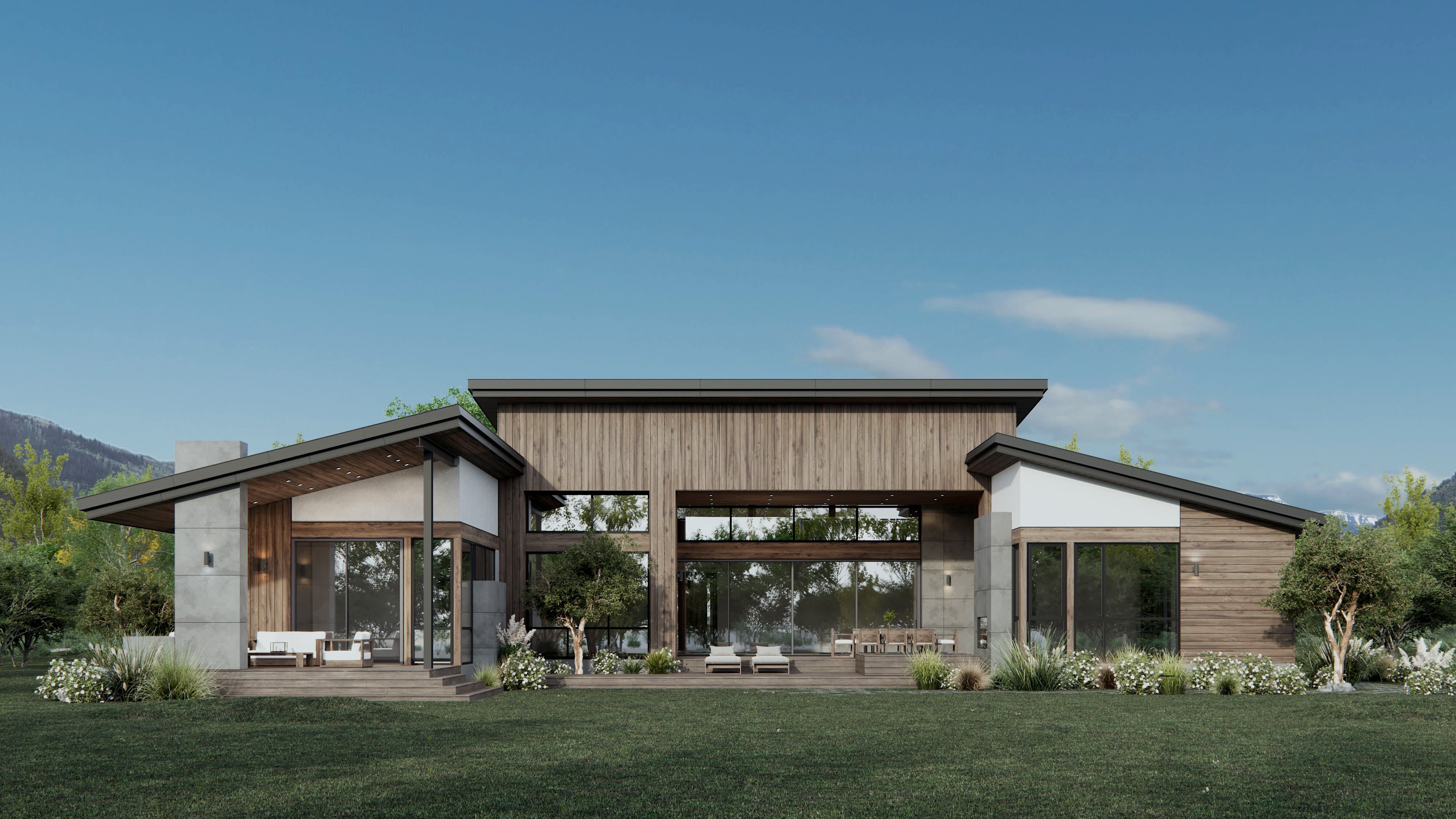 Modern House with Garage and Terrace-1