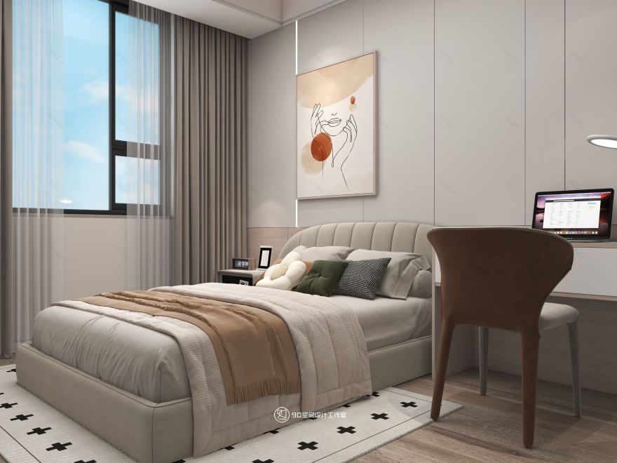 星月糖现代奶油风格丨90 空间设计-39