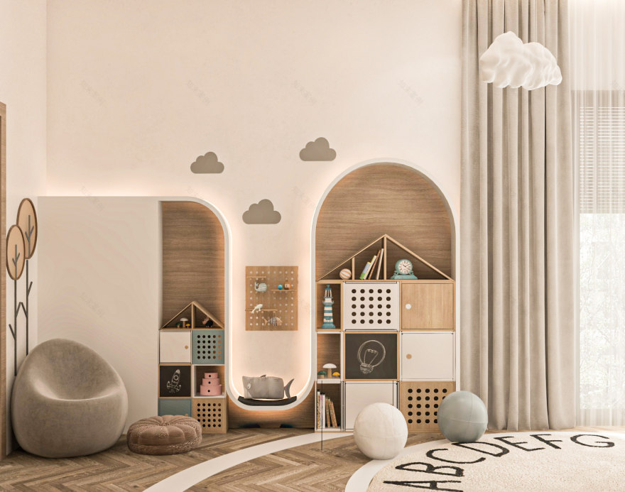 children's playroom in a villa-9