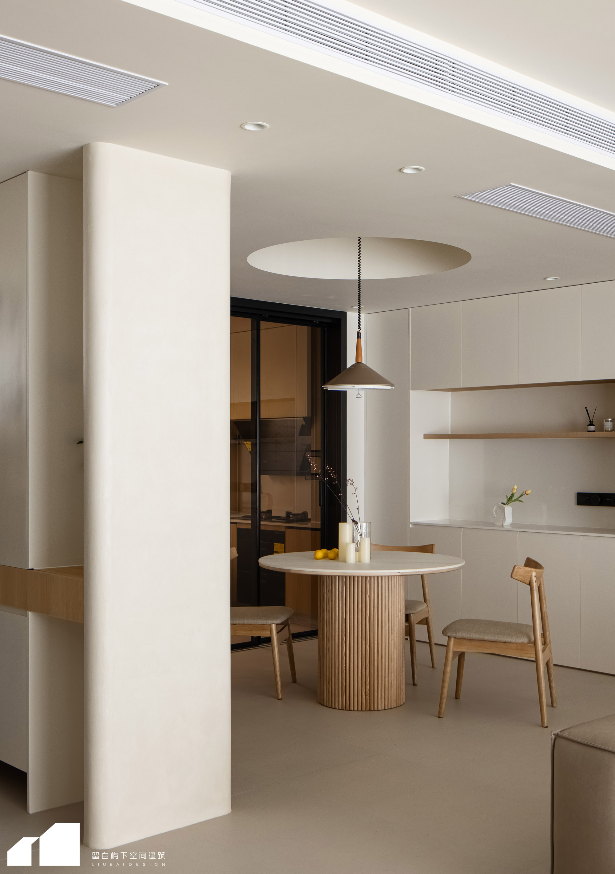 留白·私宅 ｜聆雨｜温润自然现代原木风-14