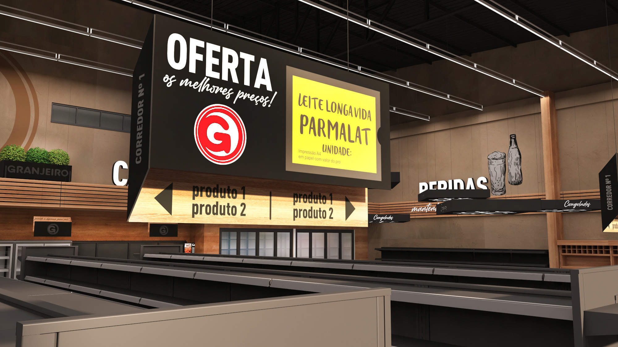 Granjeiro Supermarket Signage / Supermercado CVI-8