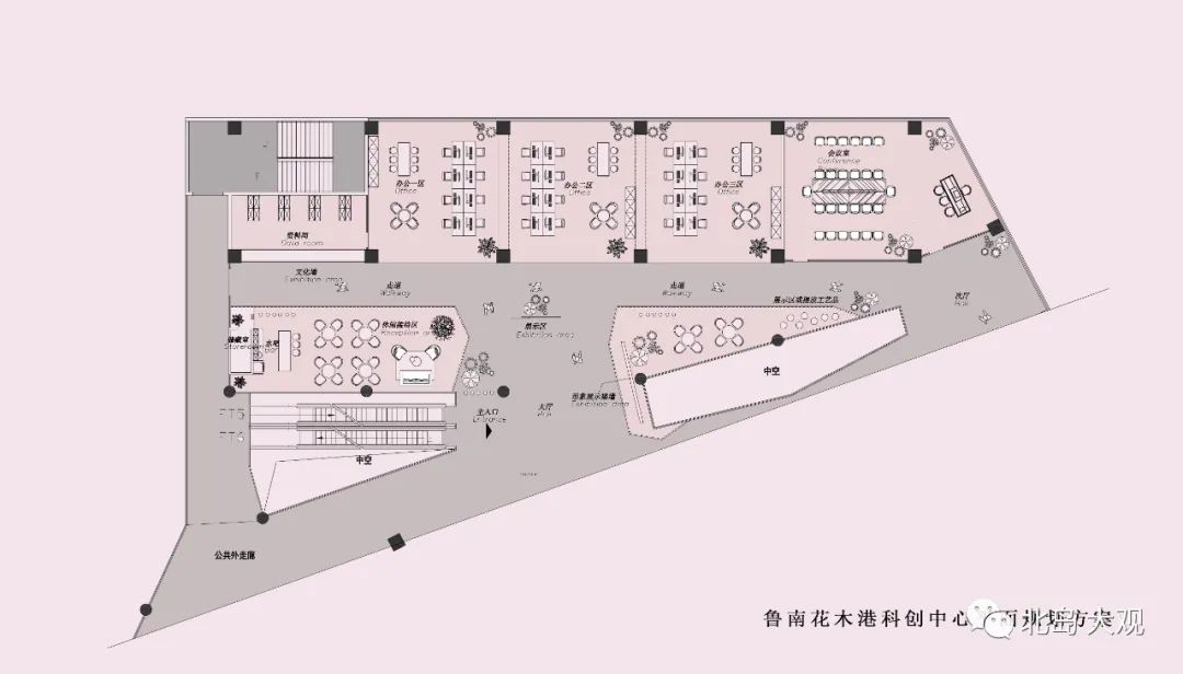 鲁南花木港·国际海棠艺术中心 | 七天绽放的高颜值办公空间-42