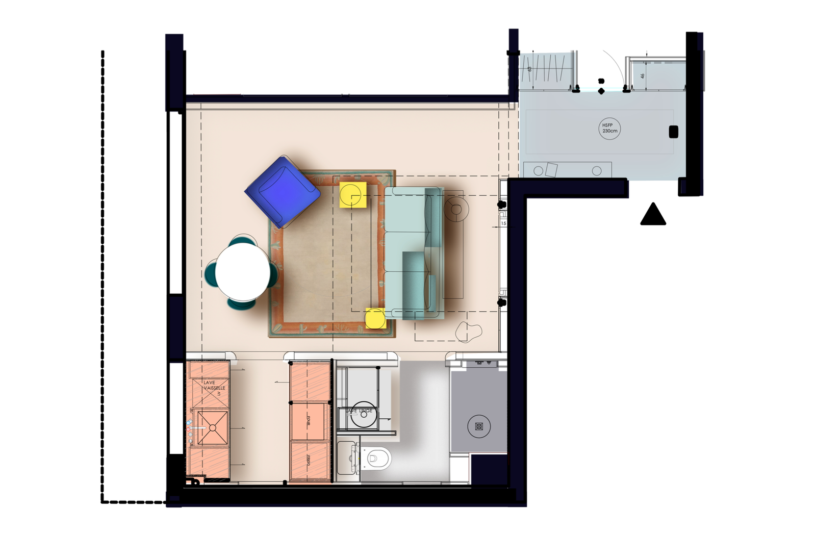 巴黎48平米公寓翻新项目丨法国巴黎丨室内建筑师兼设计师Delphine Maumot-44