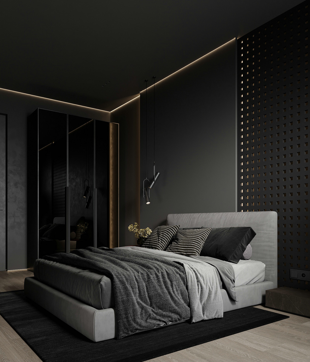 132㎡黑色系住宅设计-23