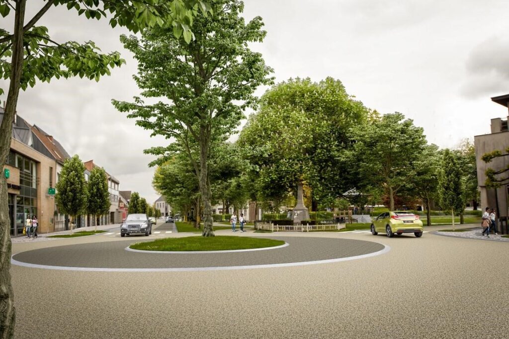 Oostakkerdorp Gent广场改造项目-33