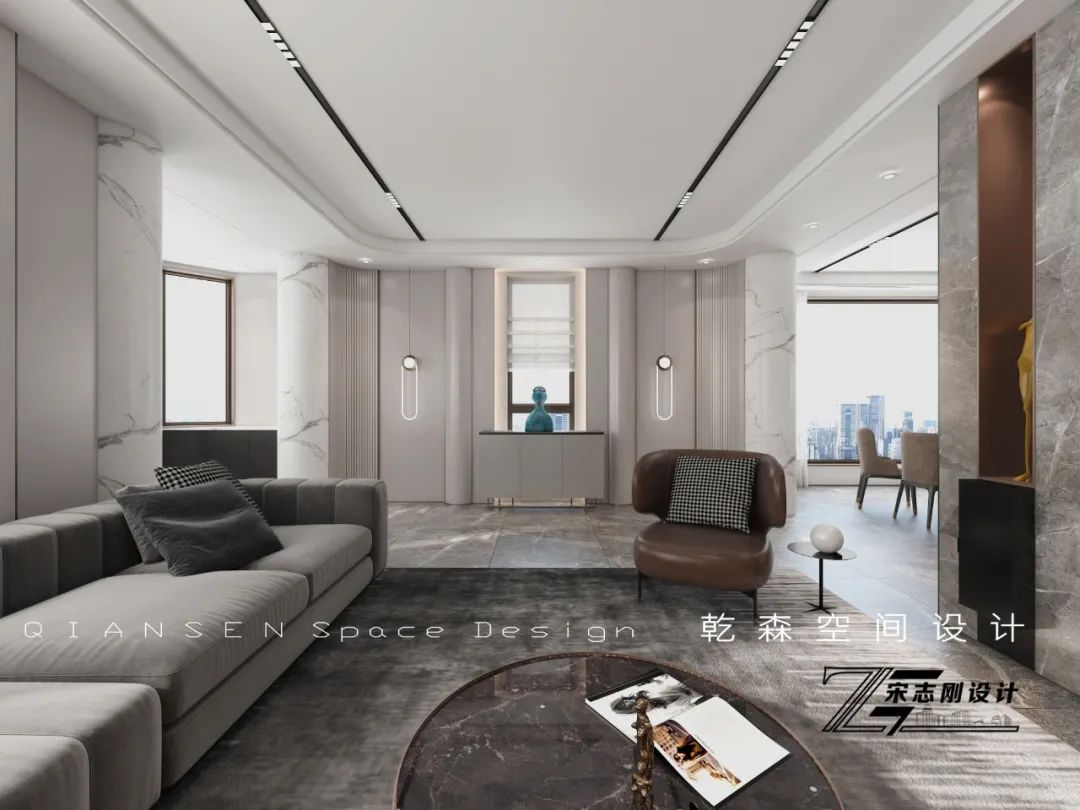 意式轻奢三江别墅丨乾森空间设计-14