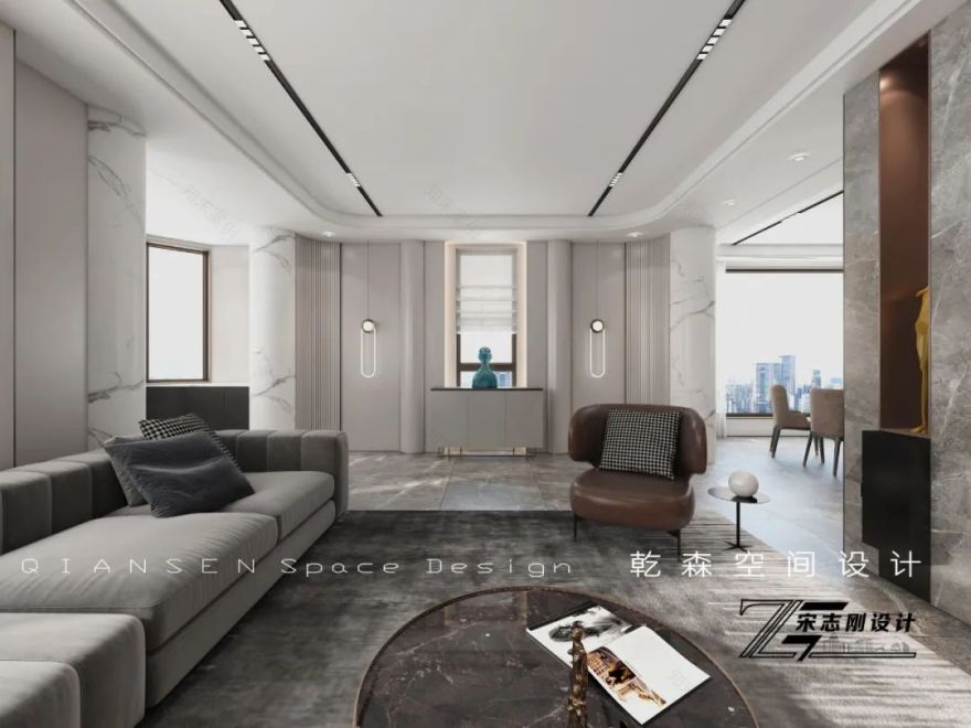 意式轻奢三江别墅丨乾森空间设计-14