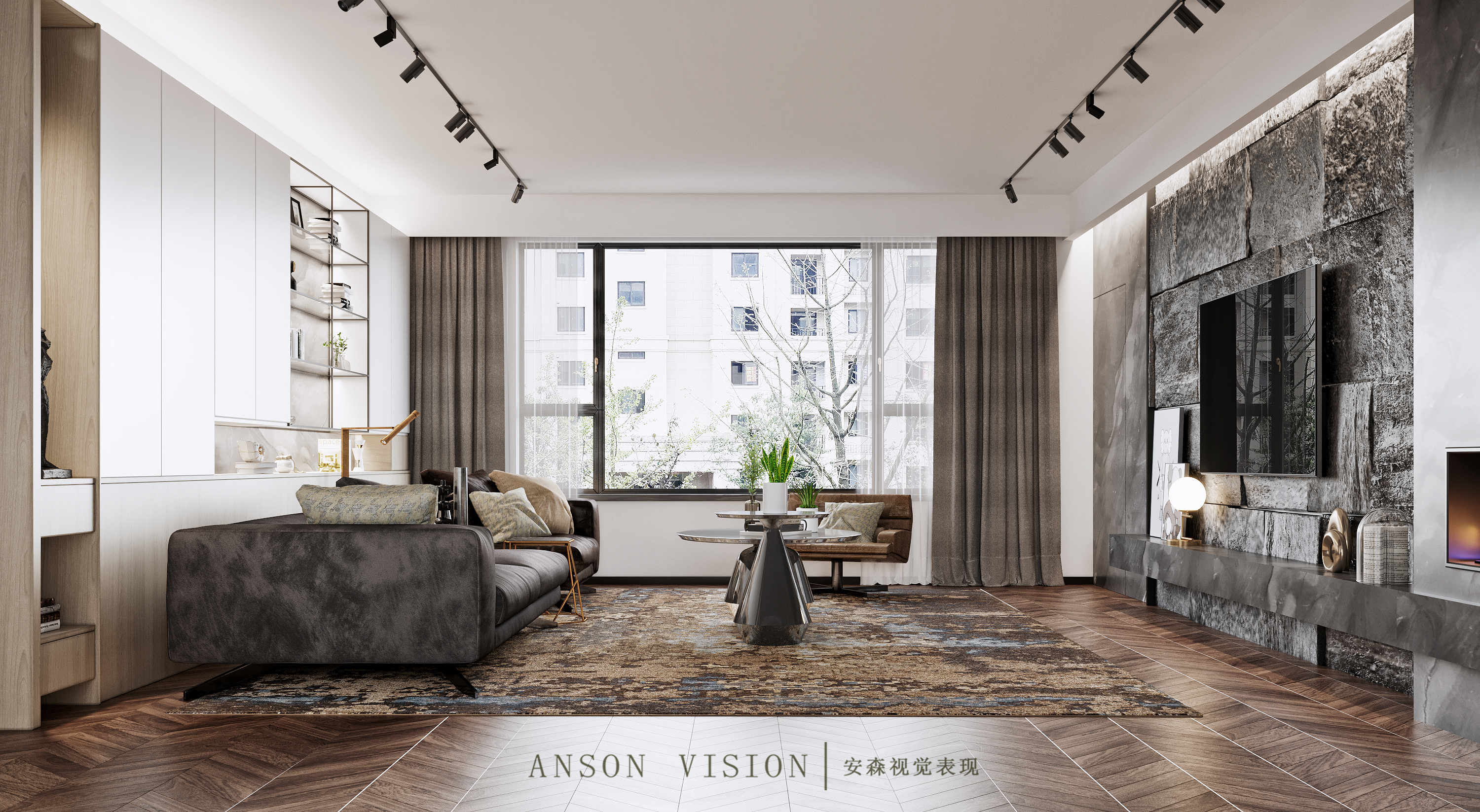 现代蜕变 | Anson 的 3DMAX 客餐厅设计-5