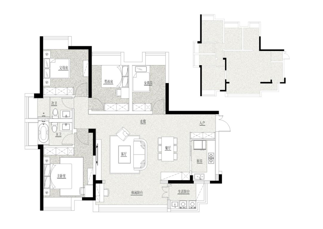 J 家美式轻奢淡颜系平层设计丨中国成都丨刘丽-7
