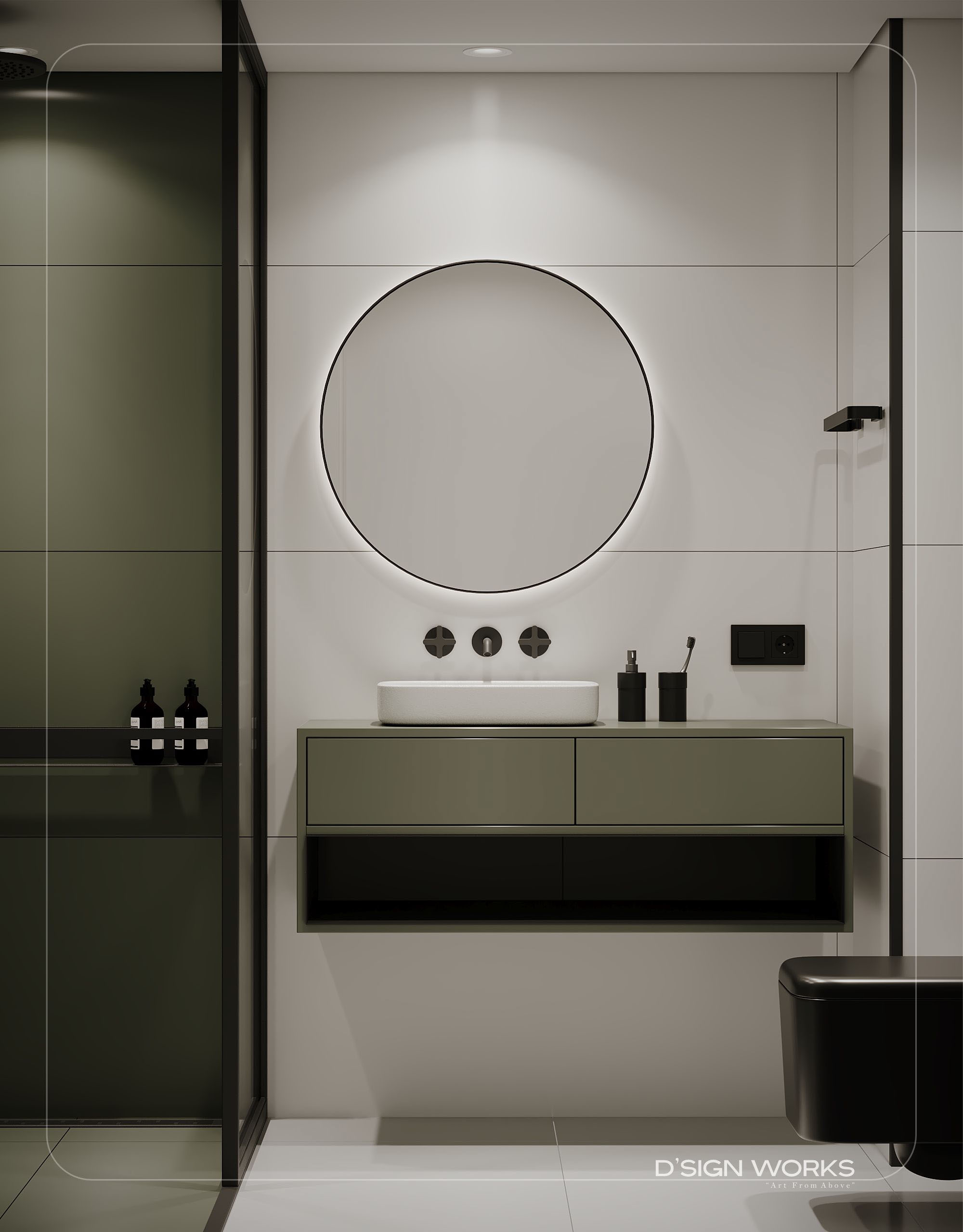 现代简约 绿色点缀空间设计！-10