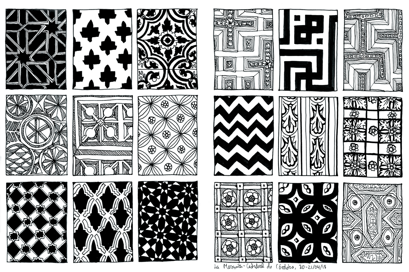 黑白映像 | 西班牙之旅的素描本-12