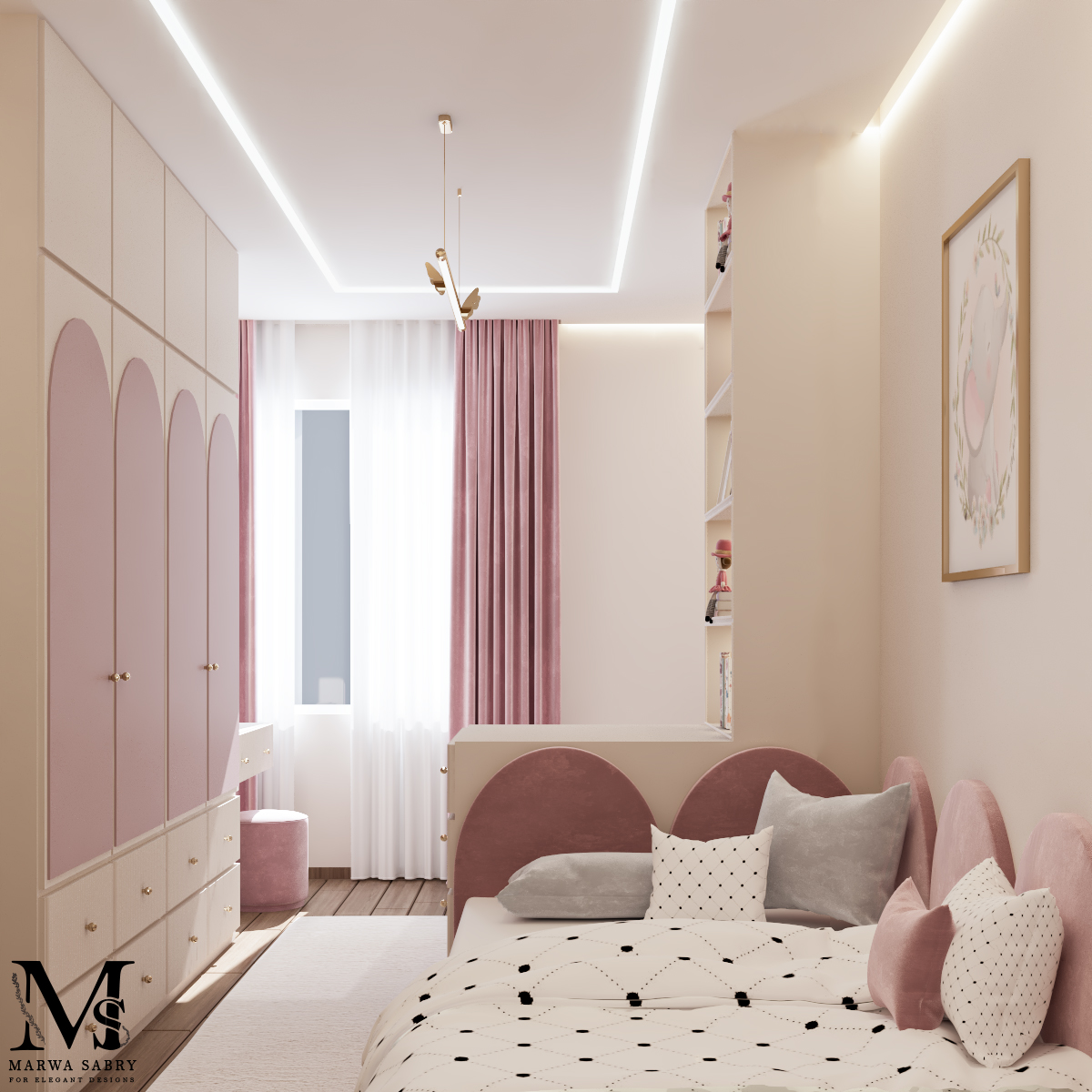 El Mokattam 儿童卧室设计丨埃及开罗丨marwasabrydesigns-10