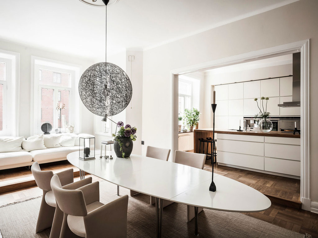 瑞典宽敞明亮的优雅公寓设计-8