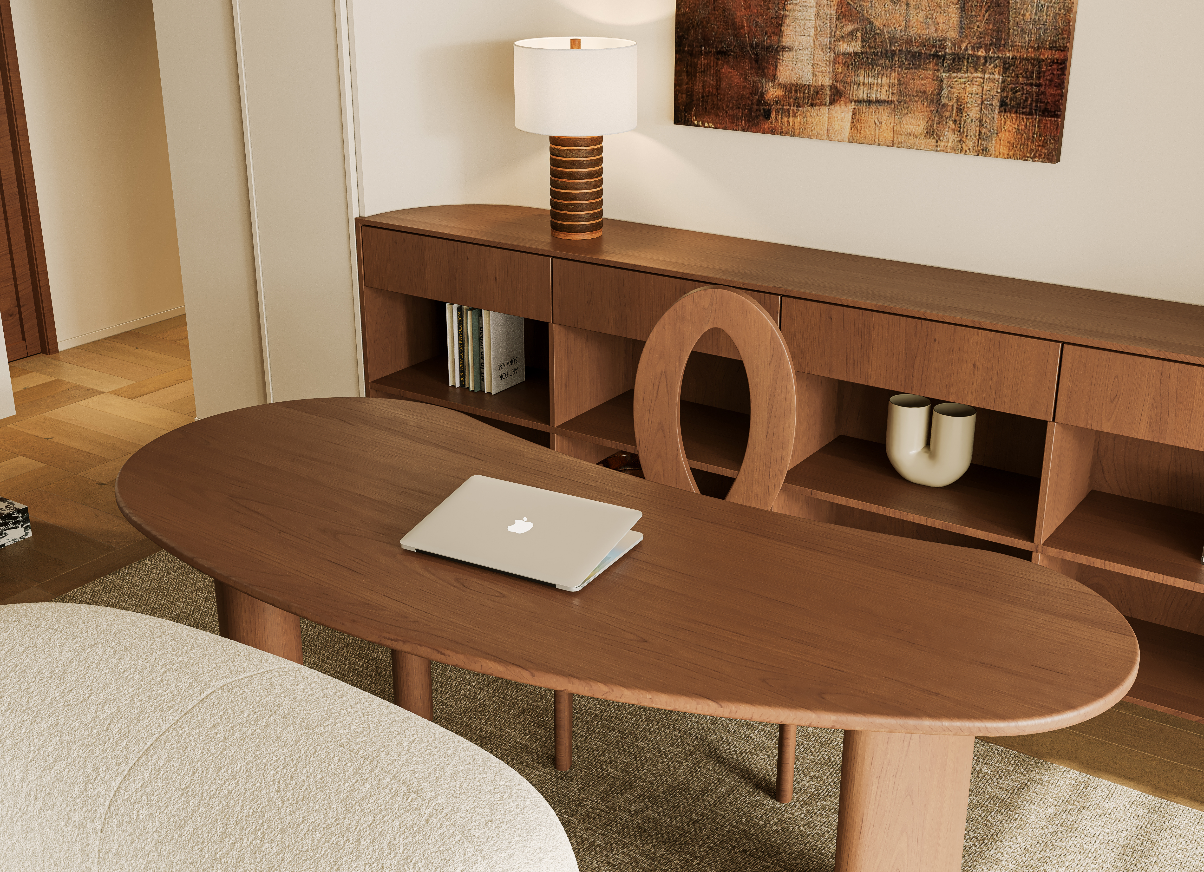 中古风客餐厅设计表现丨UU 空间表现-10