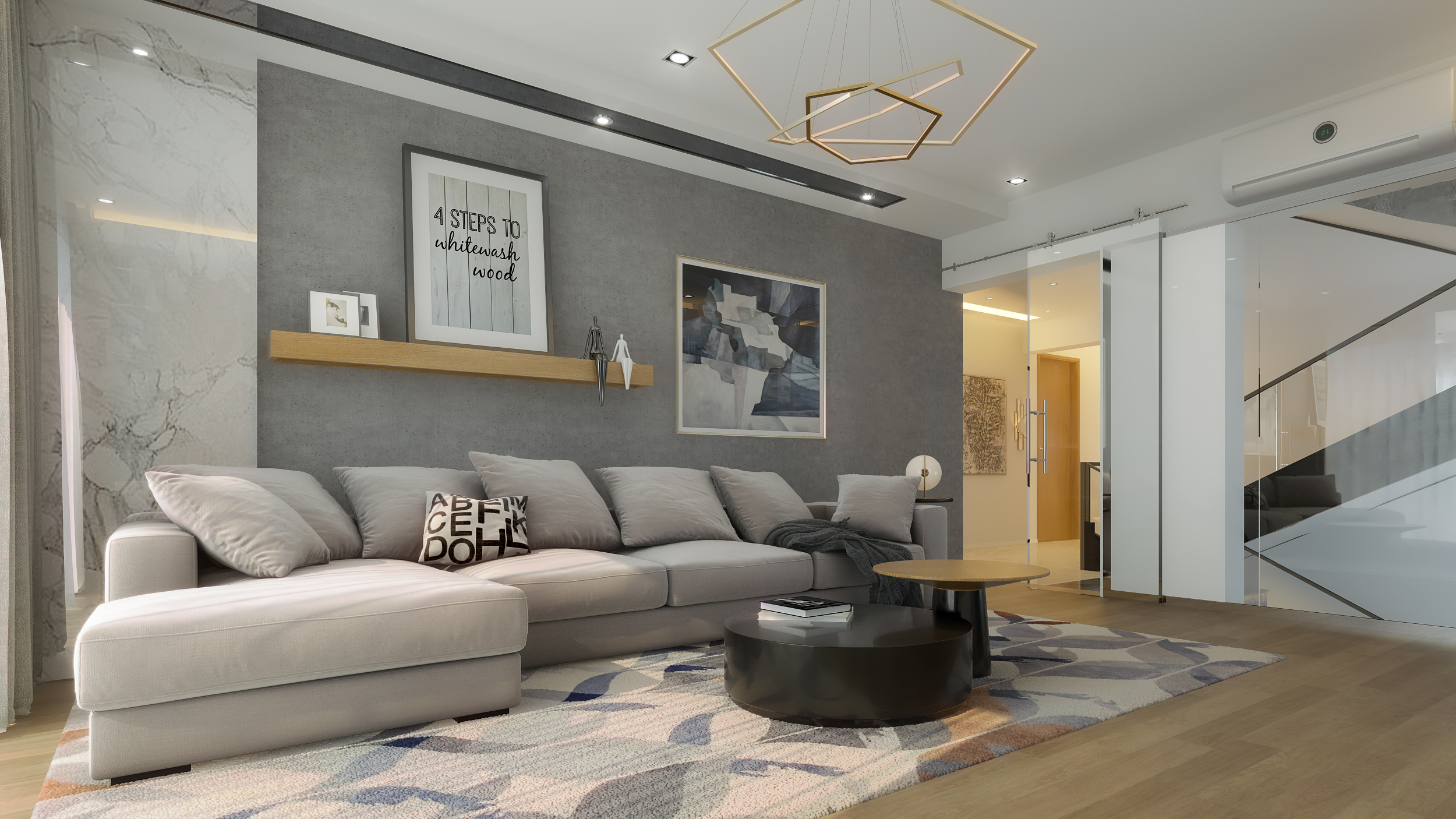 Villa First Floor & Living interior Design (Madinaty)-9