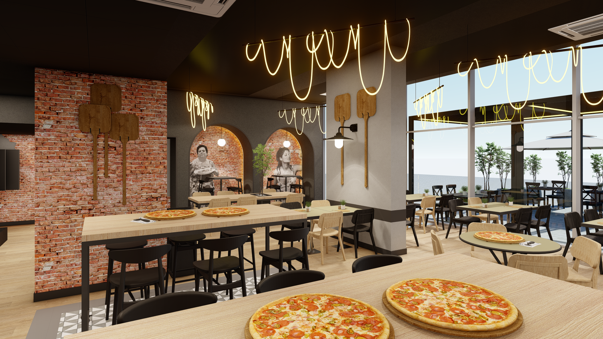 Atelier Domh 披萨店室内设计-4
