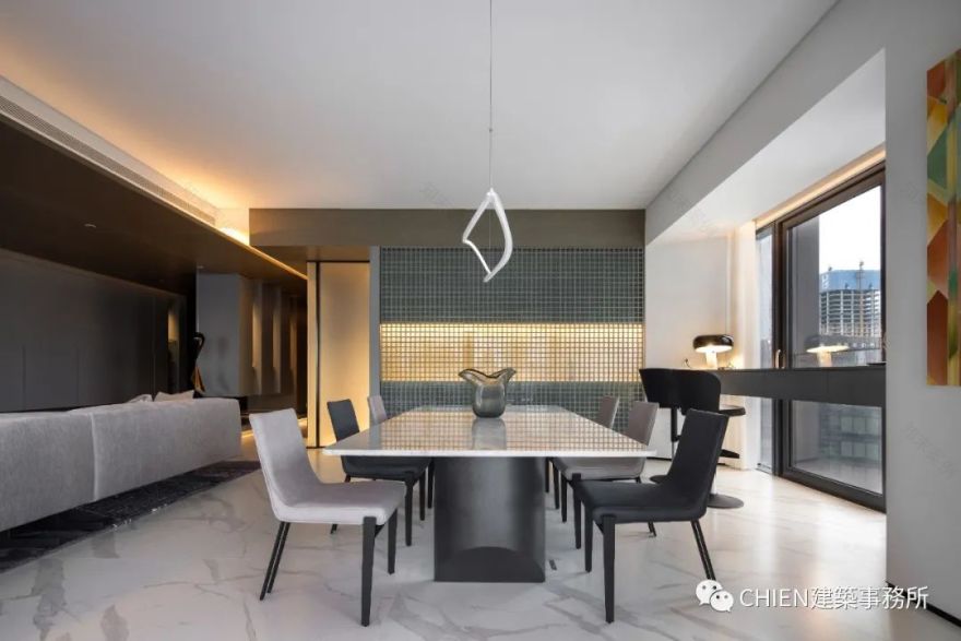 宁波帝宝 330㎡诗意流动空间丨中国宁波丨CHIEN 建筑事务所-14