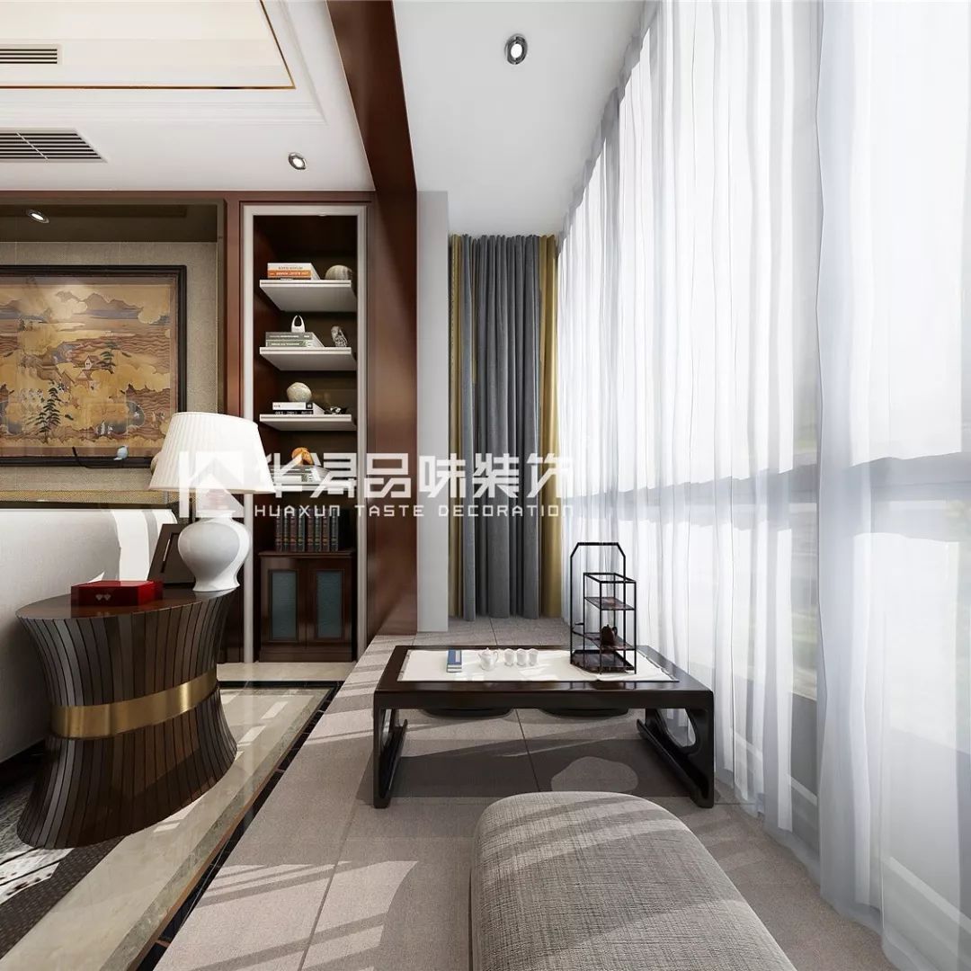 华浔·设计 | 泰州·华泽天下 300㎡新中式，山水意境，移步一景-5