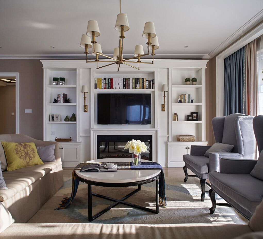 润景苑  160㎡两厅四室现代美式住宅设计-3