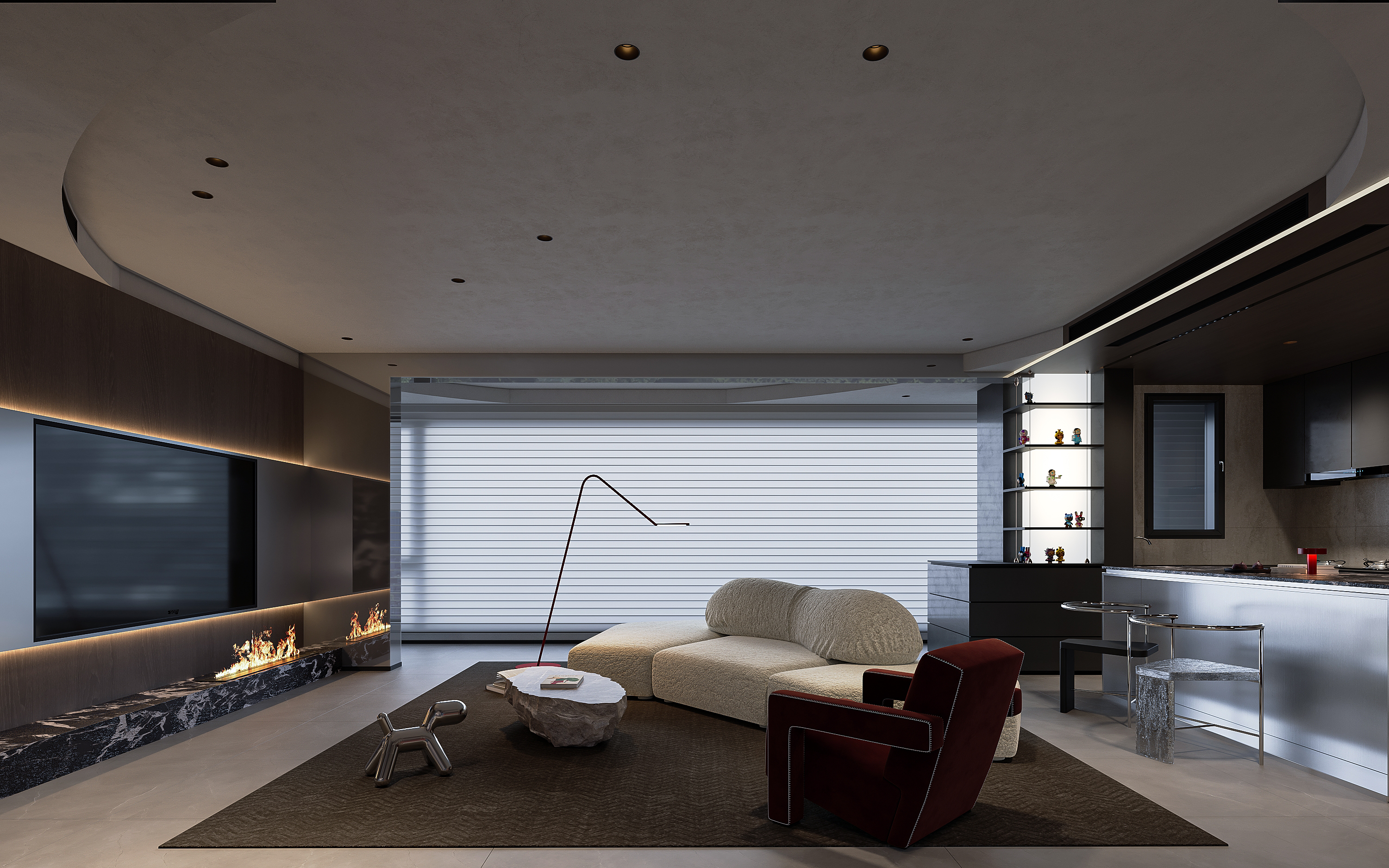 意式极简风室内设计丨金屹效果图团队-15