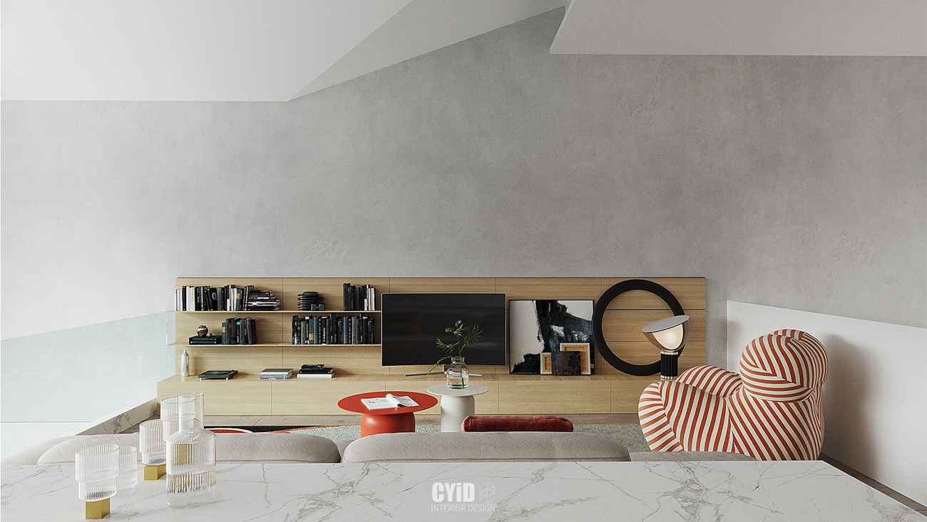 辰佑设计│现代别墅曲线美学与结构美-31