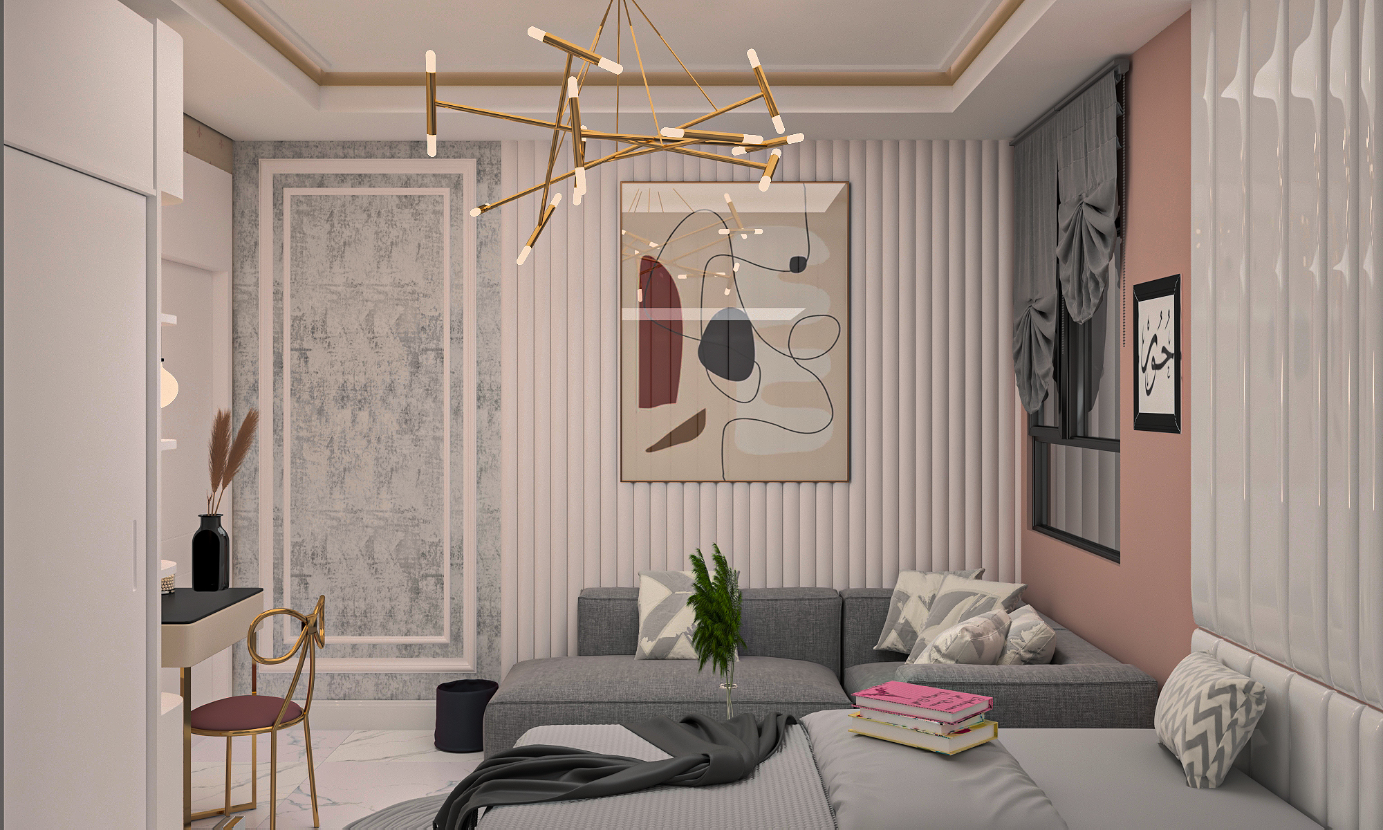 男孩女孩卧室现代室内设计-11