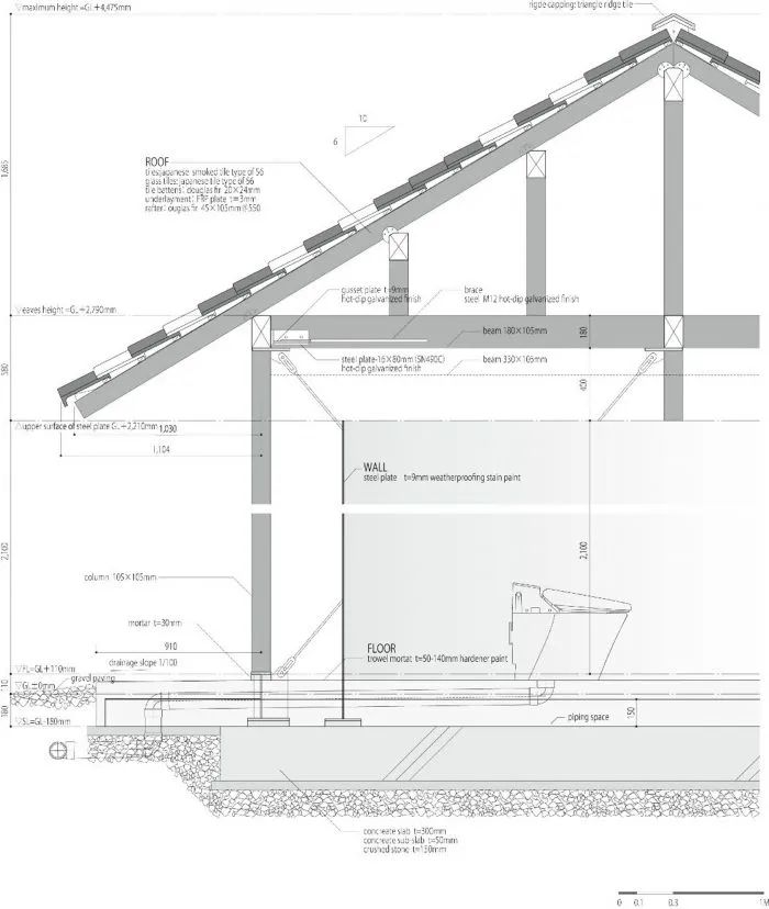 日本弧形公共厕所丨Tato Architects-23