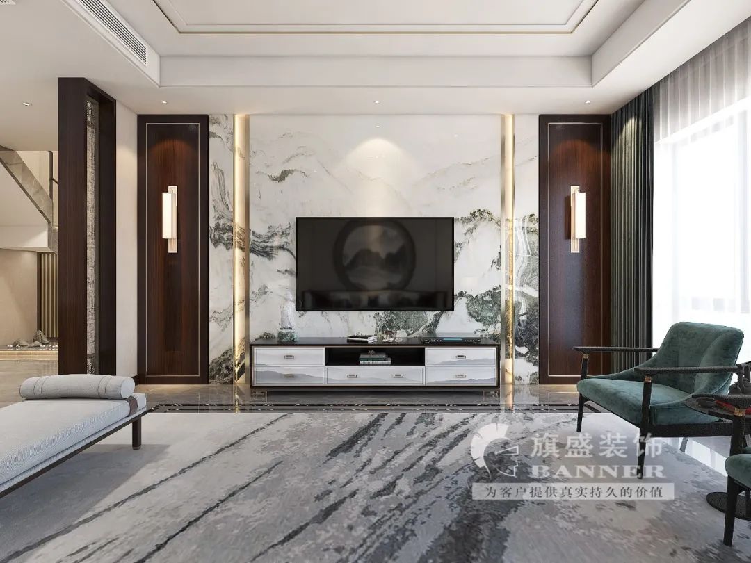 绛红之韵，山水之境——现代中式家居设计新诠释-41