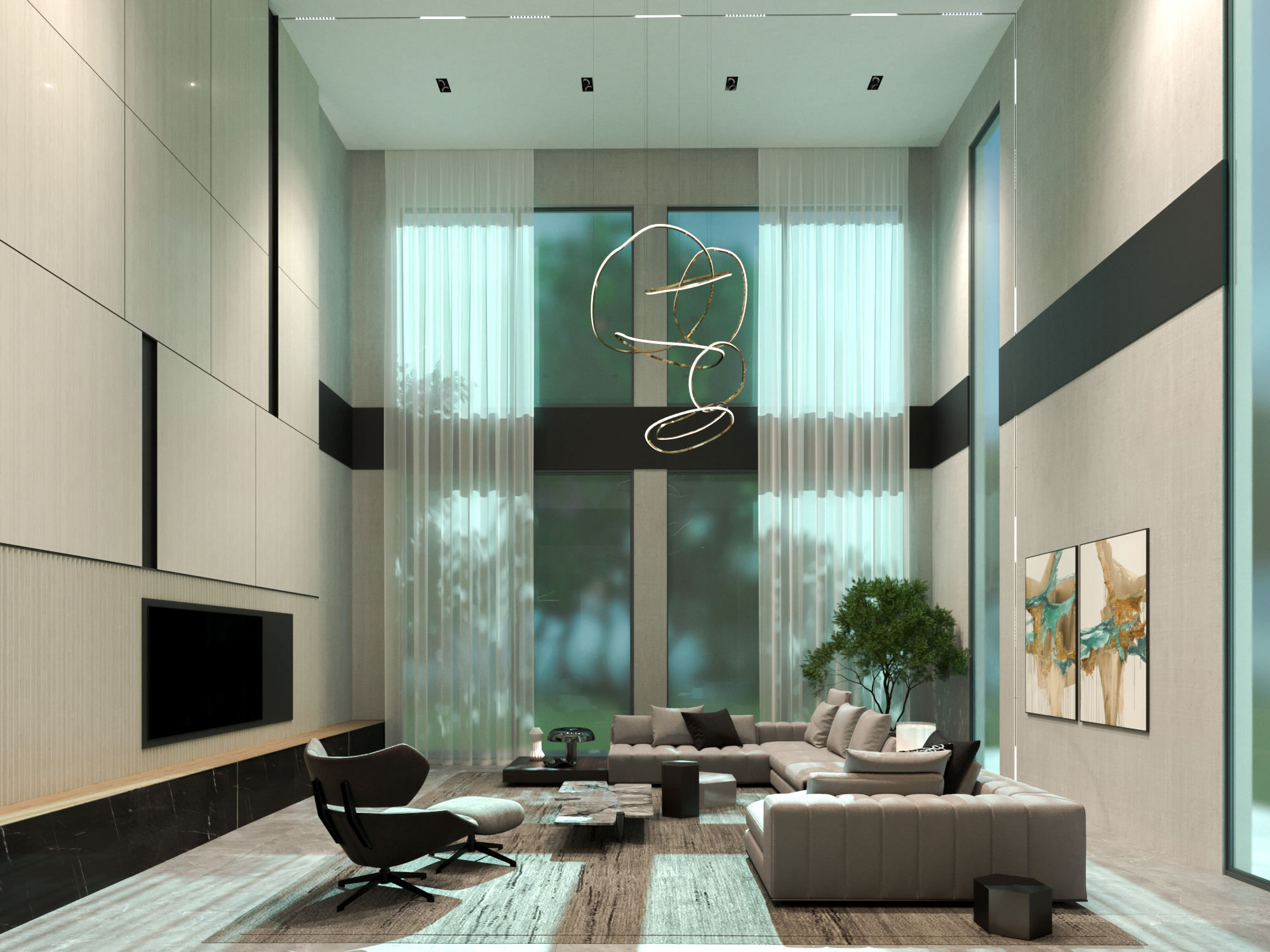 Contemporary Living Area-1