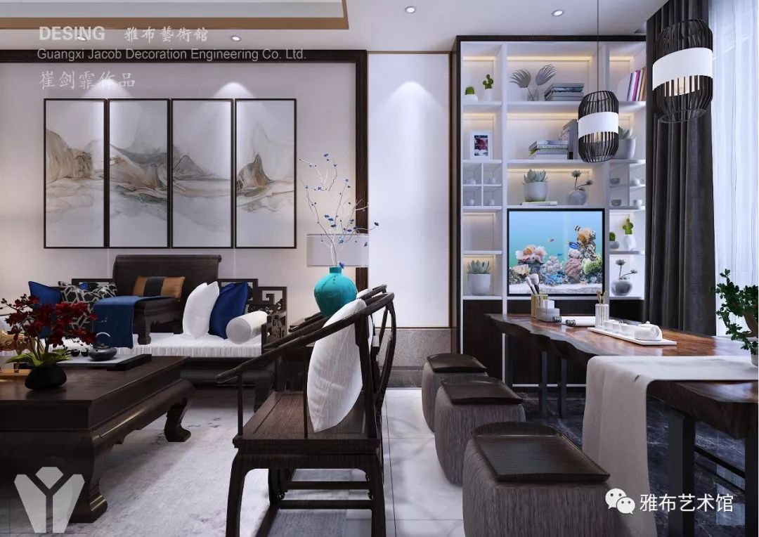 柳州康城楼中楼 | 自然新中式，四代同堂的东方美学之家-14