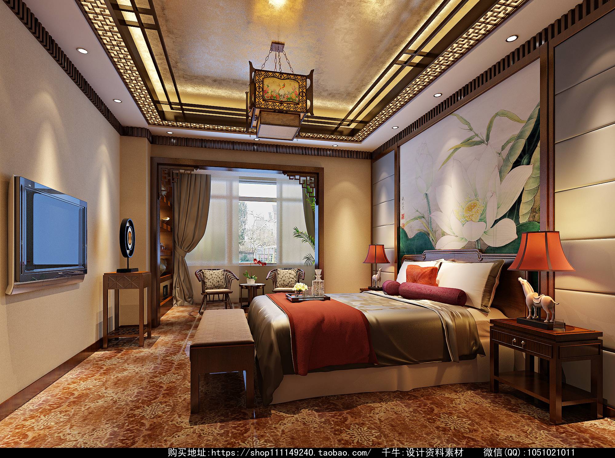 新中式 中式古典 奢华家装别墅样板房-15-2