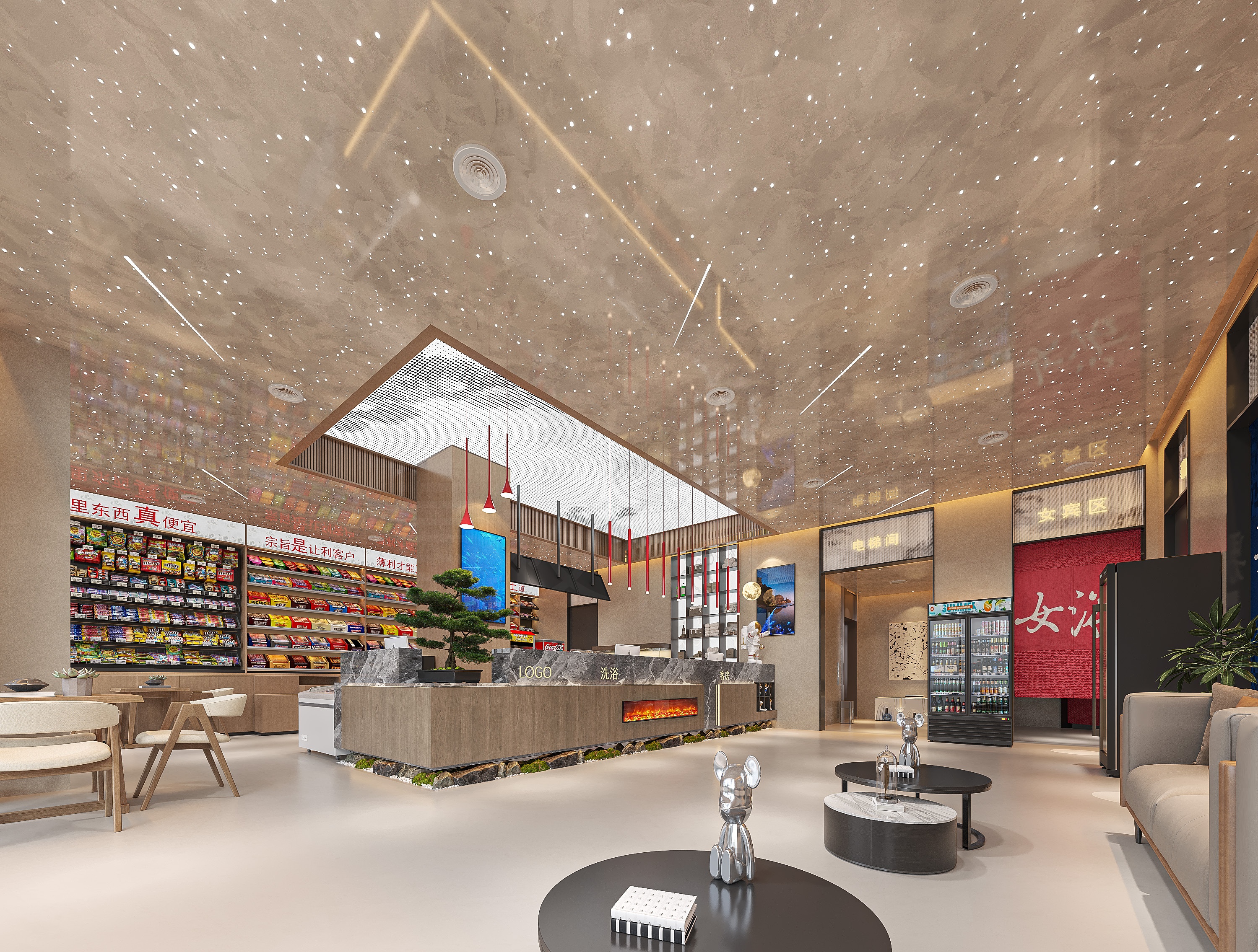 休闲洗浴会所效果区域展示-0