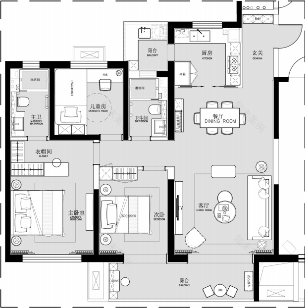 中海·铂悦府样板间105户型,125户型丨中国天水丨D&T鼎图设计-79