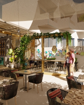 Hotel exterior remodelling in Agkistri, Attica