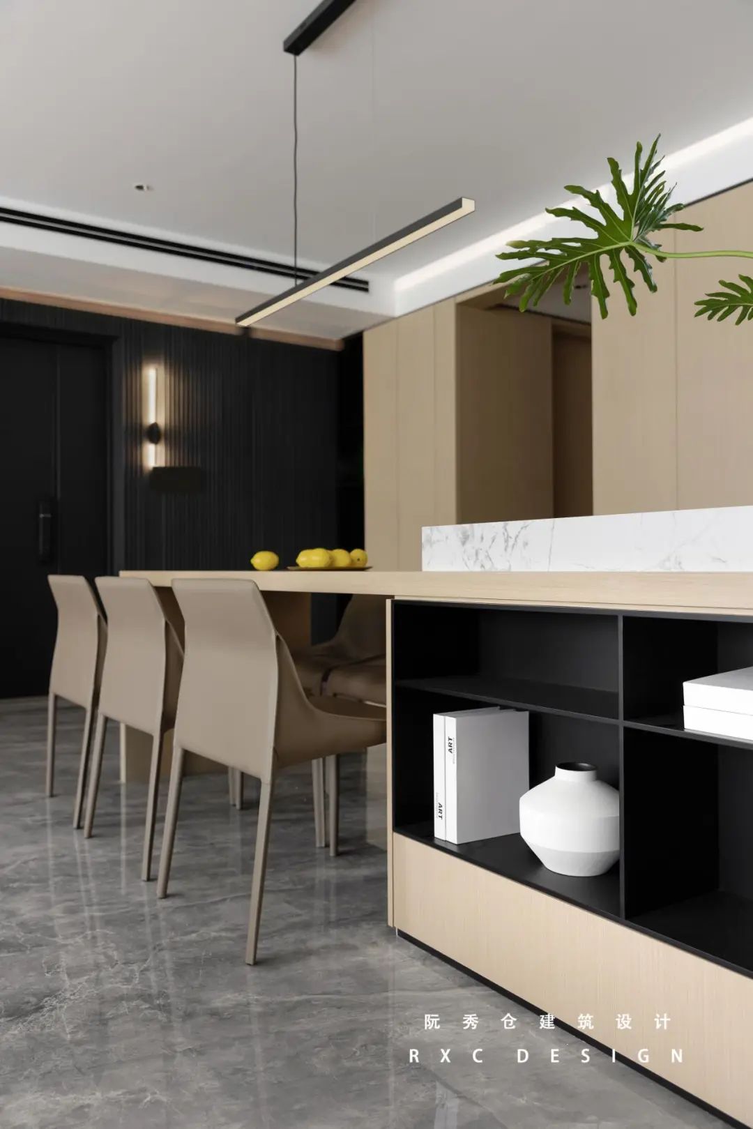 公园里 150㎡原木与灰黑的现代空间丨中国合肥丨阮秀仓建筑设计-16