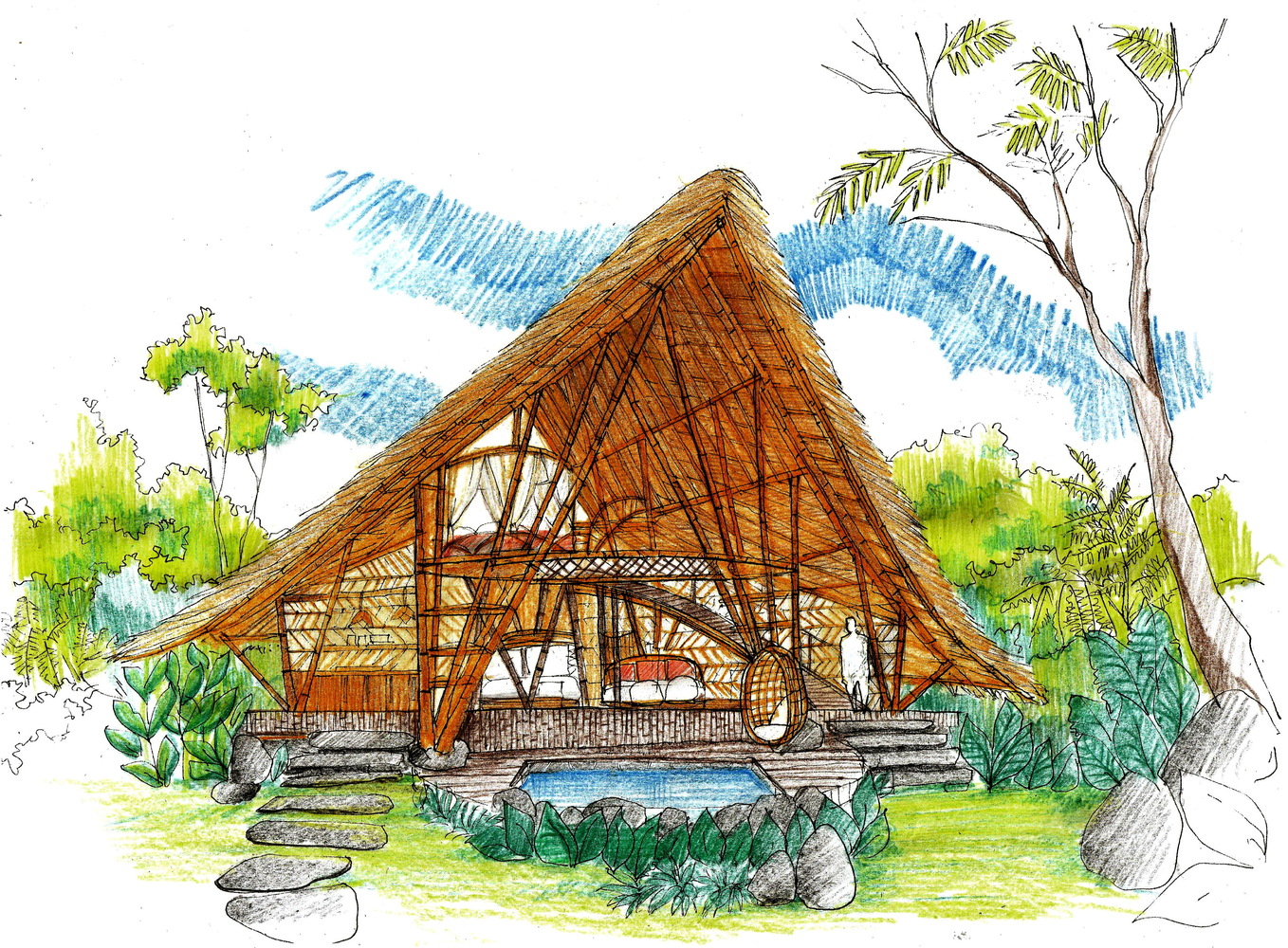 印尼竹屋“Hideout Horizon”-46