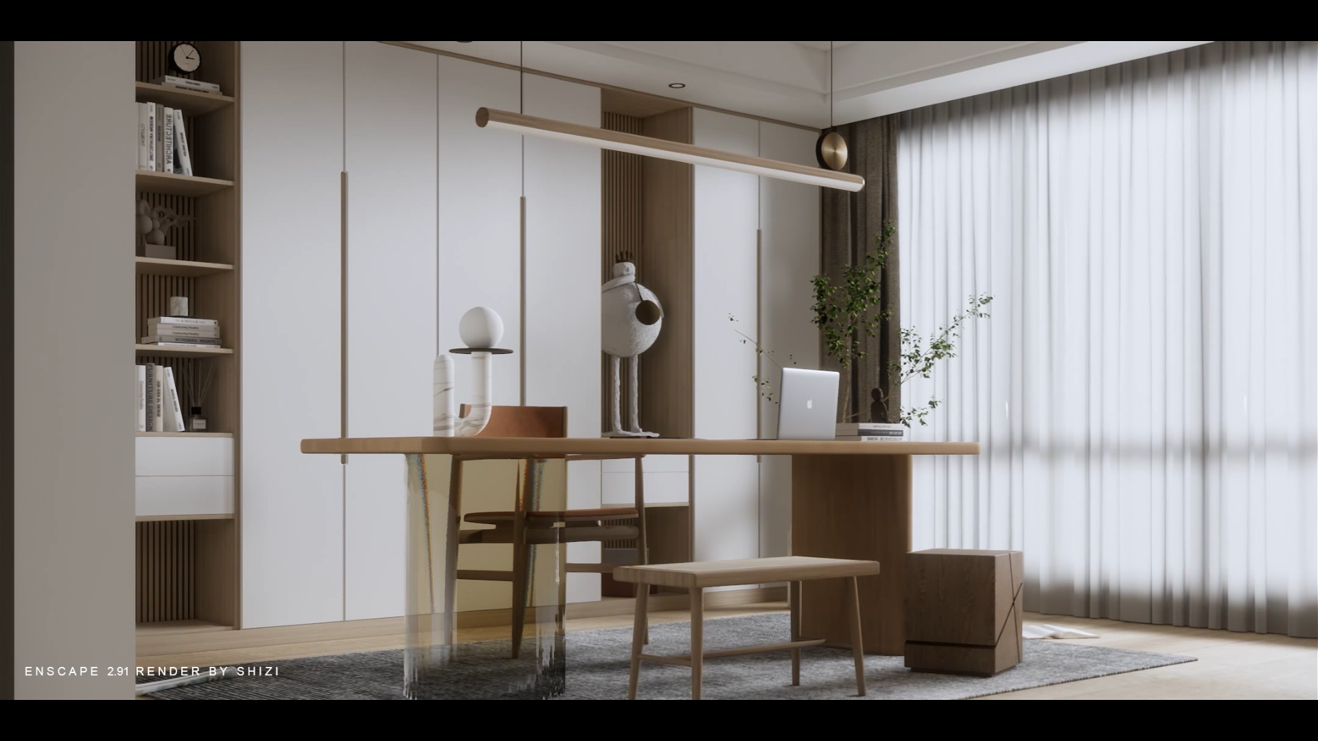 SU&Enscape 现代空间动画-8