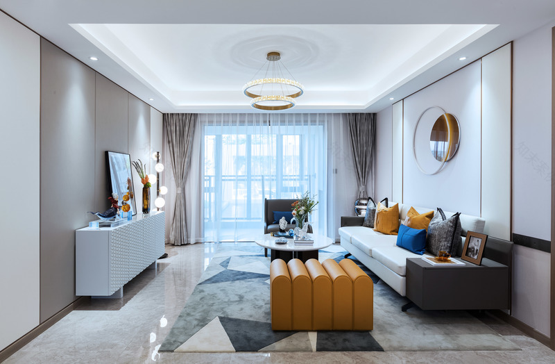 福建莆田璞悦风华110户型样板房 | 现代简约融入海洋元素-8