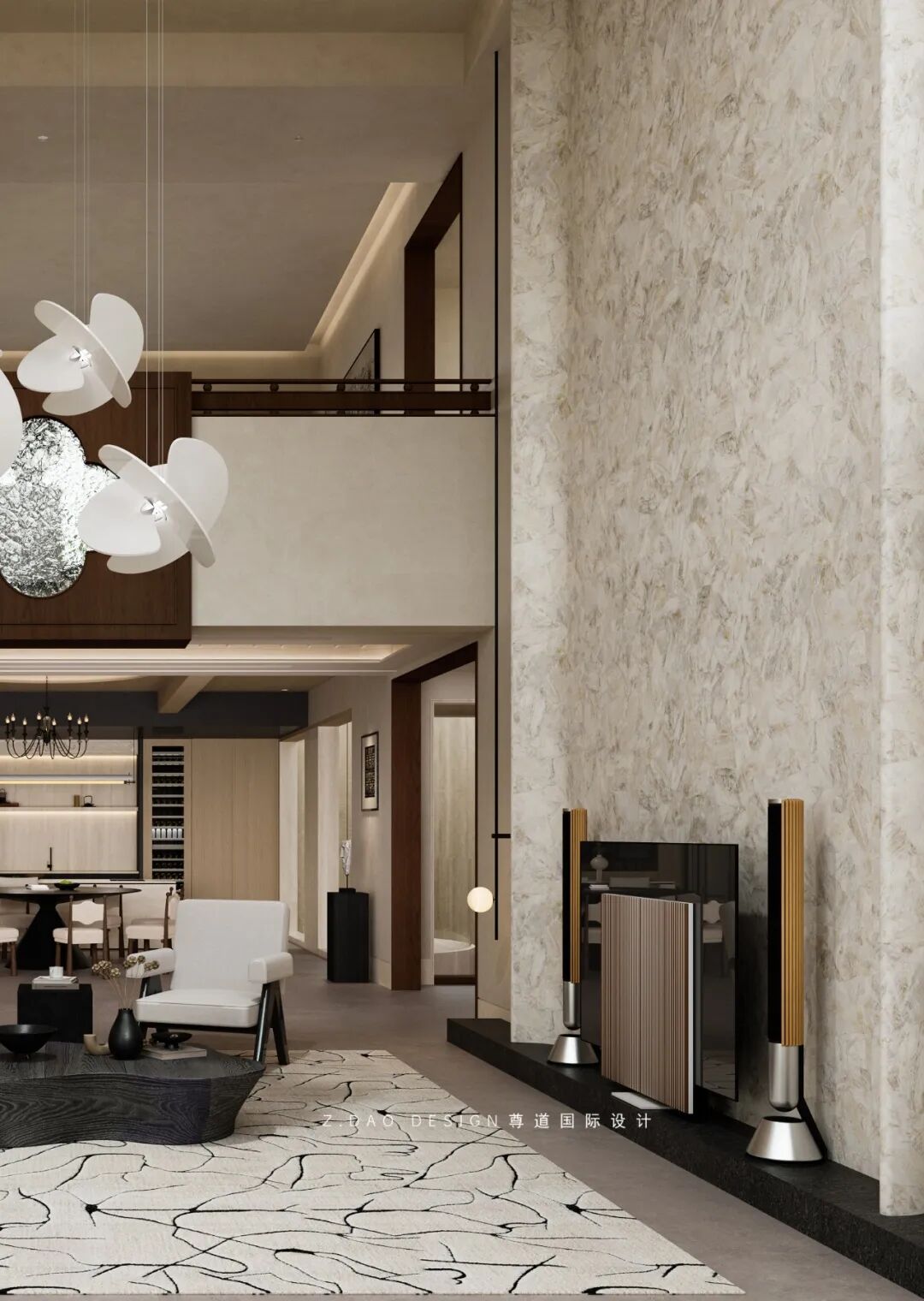 尊道新作|合肥『文一·塘溪津门』1000㎡折衷主义别墅，专治豪宅审美疲劳。-157