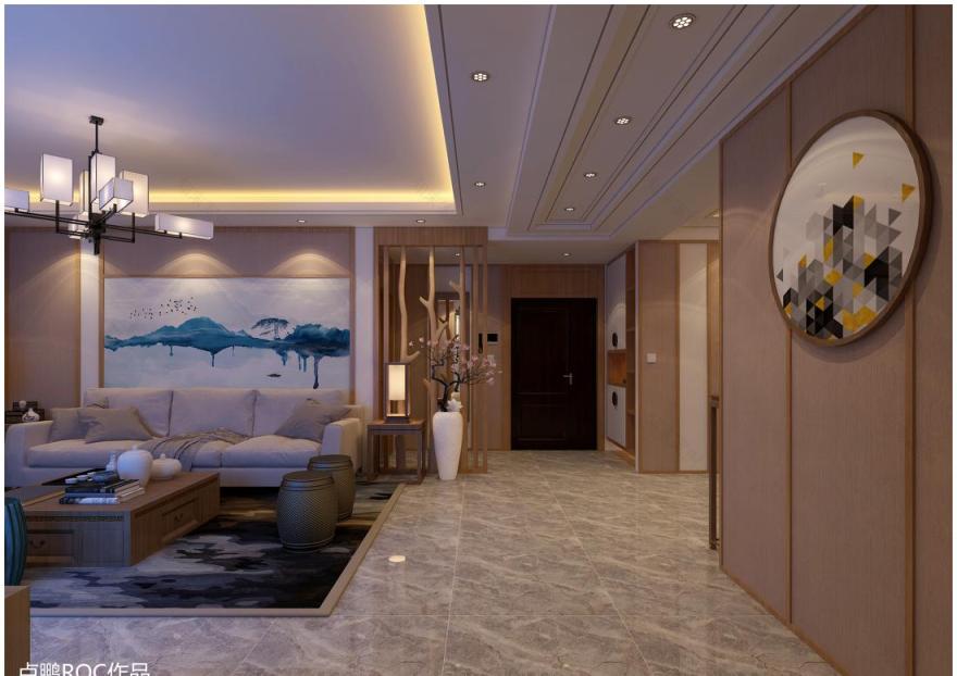 禅意新中式 | 138 平米的简约美学空间-10